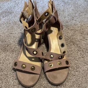 Crown Vintage Tan Grommet Sandals